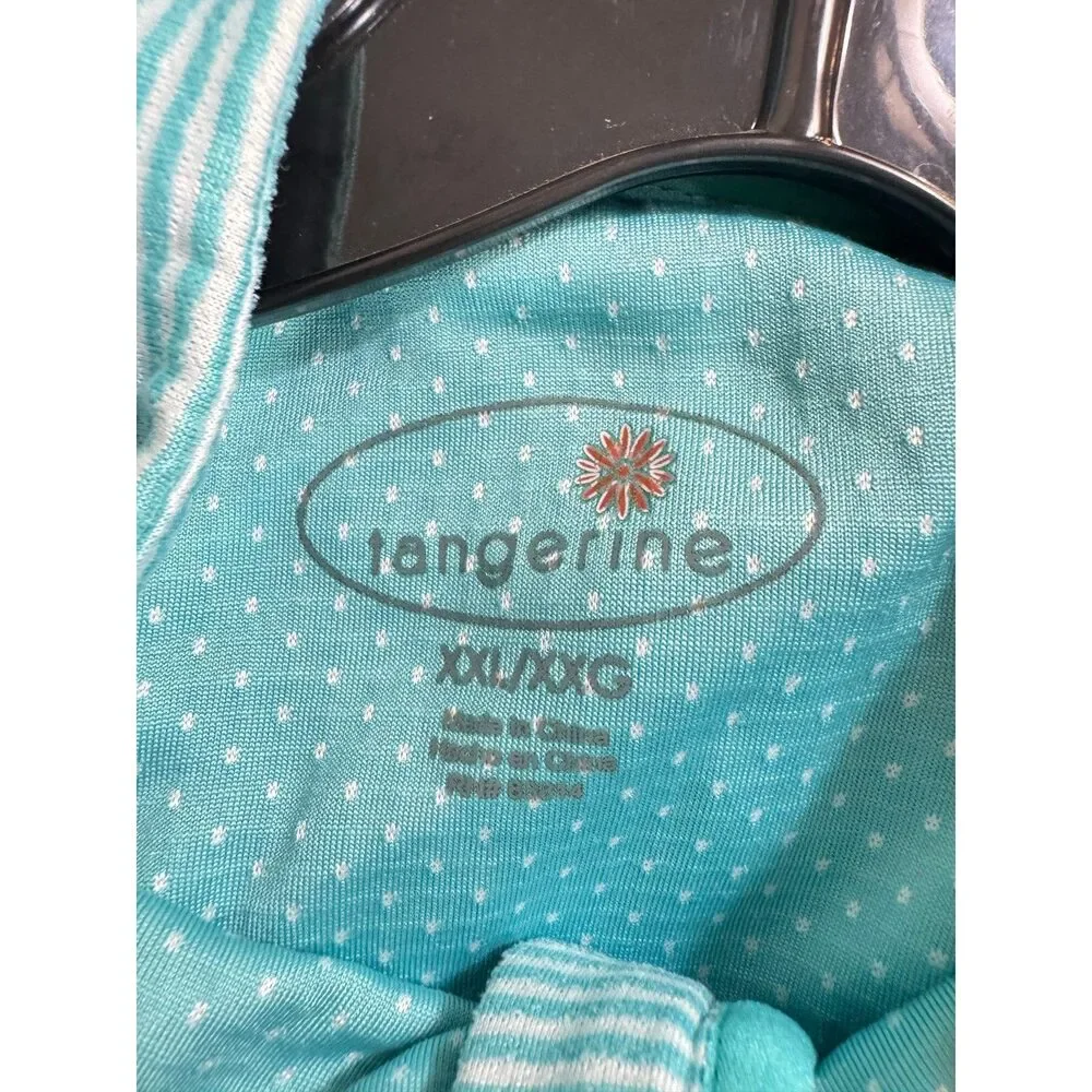Tangerine Blue & White Long Sleeve Jacket Women's XXL